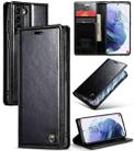 For Samsung Galaxy S21 5G CaseMe 003 Crazy Horse Texture Leather Phone Case(Black) - 1
