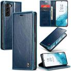 For Samsung Galaxy S22 5G CaseMe 003 Crazy Horse Texture Leather Phone Case(Blue) - 1