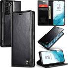 For Samsung Galaxy S22 5G CaseMe 003 Crazy Horse Texture Leather Phone Case(Black) - 1