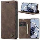 For Xiaomi 12T / 12T Pro CaseMe 013 Multifunctional Horizontal Flip Leather Phone Case(Coffee) - 1