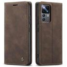 For Xiaomi 12T / 12T Pro CaseMe 013 Multifunctional Horizontal Flip Leather Phone Case(Coffee) - 2