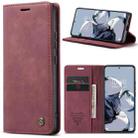 For Xiaomi 12T / 12T Pro CaseMe 013 Multifunctional Horizontal Flip Leather Phone Case(Wine Red) - 1