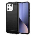 For Xiaomi 13 Brushed Texture Carbon Fiber TPU Phone Case(Black) - 1
