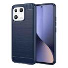 For Xiaomi 13 Brushed Texture Carbon Fiber TPU Phone Case(Blue) - 1