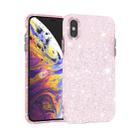 For iPhone XS Max Shiny Diamond Protective Case(Pink) - 1