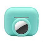 For AirPods Pro 2 / AirTag 2 in 1 Shockproof Full Coverage Silicone Protective Case(Teal Green) - 1