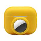 For AirPods Pro 2 / AirTag 2 in 1 Shockproof Full Coverage Silicone Protective Case(Yellow) - 1