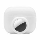 For AirPods Pro 2 / AirTag 2 in 1 Shockproof Full Coverage Silicone Protective Case(White) - 1