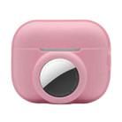 For AirPods Pro 2 / AirTag 2 in 1 Shockproof Full Coverage Silicone Protective Case(Pink) - 1