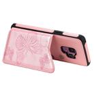 For Galaxy S9 Butterfly Embossing Pattern Shockproof Protective Case with Holder & Card Slots & Photo Frame(Rose Gold) - 5