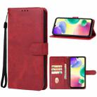 For Xiaomi Redmi 11A Leather Phone Case(Red) - 1