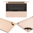 For MacBook Retina 12 inch A1534 4 in 1 Upper Cover Film + Bottom Cover Film + Full-support Film + Touchpad Film Laptop Body Protective Film Sticker(Champagne Gold) - 1