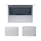 For MacBook Retina 12 inch A1534 4 in 1 Upper Cover Film + Bottom Cover Film + Full-support Film + Touchpad Film Laptop Body Protective Film Sticker(Apple Silver) - 1