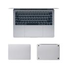  For MacBook Pro 13.3 inch A2159 (2019) (with Touch Bar) 4 in 1 Upper Cover Film + Bottom Cover Film + Full-support Film + Touchpad Film Laptop Body Protective Film Sticker(Apple Silver) - 1