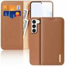 For Samsung Galaxy S23 5G DUX DUCIS Hivo Series Cowhide Texture Leather Phone Case(Brown) - 1