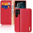 For Samsung Galaxy S23 Ultra 5G DUX DUCIS Hivo Series Cowhide Texture Leather Phone Case(Red) - 1