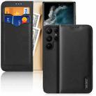 For Samsung Galaxy S23 Ultra 5G DUX DUCIS Hivo Series Cowhide Texture Leather Phone Case(Black) - 1