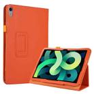 For iPad 10th Gen 10.9 2022 Litchi Texture Leather Smart Tablet Case with Holder(Orange) - 1
