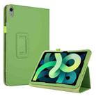 For iPad 10th Gen 10.9 2022 Litchi Texture Leather Smart Tablet Case with Holder(Green) - 1