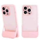For iPhone 14 Plus Invisible Holder Phone Case(Pink) - 1