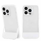 For iPhone 14 Plus Invisible Holder Phone Case(White) - 1