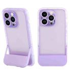 For iPhone 14 Pro Invisible Holder Phone Case(Purple) - 1