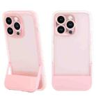 For iPhone 14 Pro Invisible Holder Phone Case(Pink) - 1