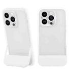 For iPhone 14 Pro Invisible Holder Phone Case(White) - 1