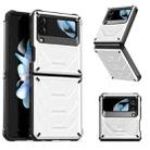 For Samsung Galaxy Z Flip4 5G SM-F721 Armored All-inclusive Shockproof Folding Phone Case(White) - 1