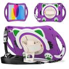 For iPad 2025 / 2022 Cute Cat King Kids Shockproof Silicone Tablet Case(Purple) - 1