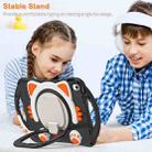 For iPad 10th Gen 10.9 2022 Cute Cat King Kids Shockproof Silicone Tablet Case(Black Orange) - 5