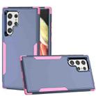 For Samsung Galaxy S22 Ultra 5G TPU + PC Shockproof Phone Case(Royal Blue+Pink) - 1