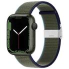 Metal Buckle Nylon Strap For Apple Watch Series 8&7 41mm / SE 2&6&SE&5&4 40mm / 3&2&1 38mm(Olive Green) - 1