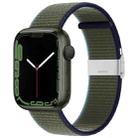 Metal Buckle Nylon Strap For Apple Watch Ultra 49mm / Series 8&7 45mm / SE 2&6&SE&5&4 44mm / 3&2&1 42mm(Olive Green) - 1