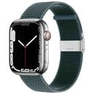 Metal Buckle Nylon Strap For Apple Watch Ultra 49mm / Series 8&7 45mm / SE 2&6&SE&5&4 44mm / 3&2&1 42mm(Pine Green) - 1