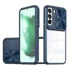 For Samsung Galaxy S22 Ultra 5G Full Body Sliding Camshield Phone Case(Navy Blue) - 1