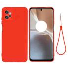 For Motorola Moto G32 4G Solid Color Liquid Silicone Dropproof Full Coverage Protective Case(Red) - 1