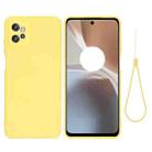 For Motorola Moto G32 4G Solid Color Liquid Silicone Dropproof Full Coverage Protective Case(Yellow) - 1