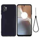 For Motorola Moto G32 4G Solid Color Liquid Silicone Dropproof Full Coverage Protective Case(Black) - 1
