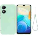 For Vivo Y02S 4G Solid Color Liquid Silicone Dropproof Full Coverage Protective Case(Green) - 1