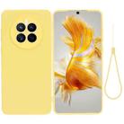 For Huawei Mate 50 Solid Color Liquid Silicone Dropproof Full Coverage Protective Case(Yellow) - 1