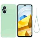 For Xiaomi Poco M5 4G / Redmi 11 Prime 4G Solid Color Liquid Silicone Dropproof Full Coverage Protective Case(Green) - 1
