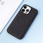 For iPhone 14 Leather MagSafe Magnetic Phone Case(Black) - 1