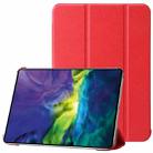 For iPad 10th Gen 10.9 2022 Silk Texture Three-fold Horizontal Flip Leather Tablet Case(Red) - 1