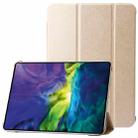 For iPad 10th Gen 10.9 2022 Silk Texture Three-fold Horizontal Flip Leather Tablet Case(Gold) - 1