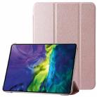 For iPad 10th Gen 10.9 2022 Silk Texture Three-fold Horizontal Flip Leather Tablet Case(Rose Gold) - 1