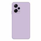 For Xiaomi Redmi Note 12 Pro+ China Imitation Liquid Silicone Straight Edge Phone Case(Purple) - 1