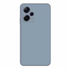 For Xiaomi Redmi Note 12 Pro+ China Imitation Liquid Silicone Straight Edge Phone Case(Grey) - 1