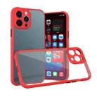 For iPhone 14 Pro Max Tires Texture Acrylic + TPU Phone Case(Red) - 1
