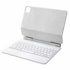 For iPad Pro 12.9 inch 2021/2020/2018 P129 Bluetooth Keyboard Leather Case with Touch Pad(White) - 1